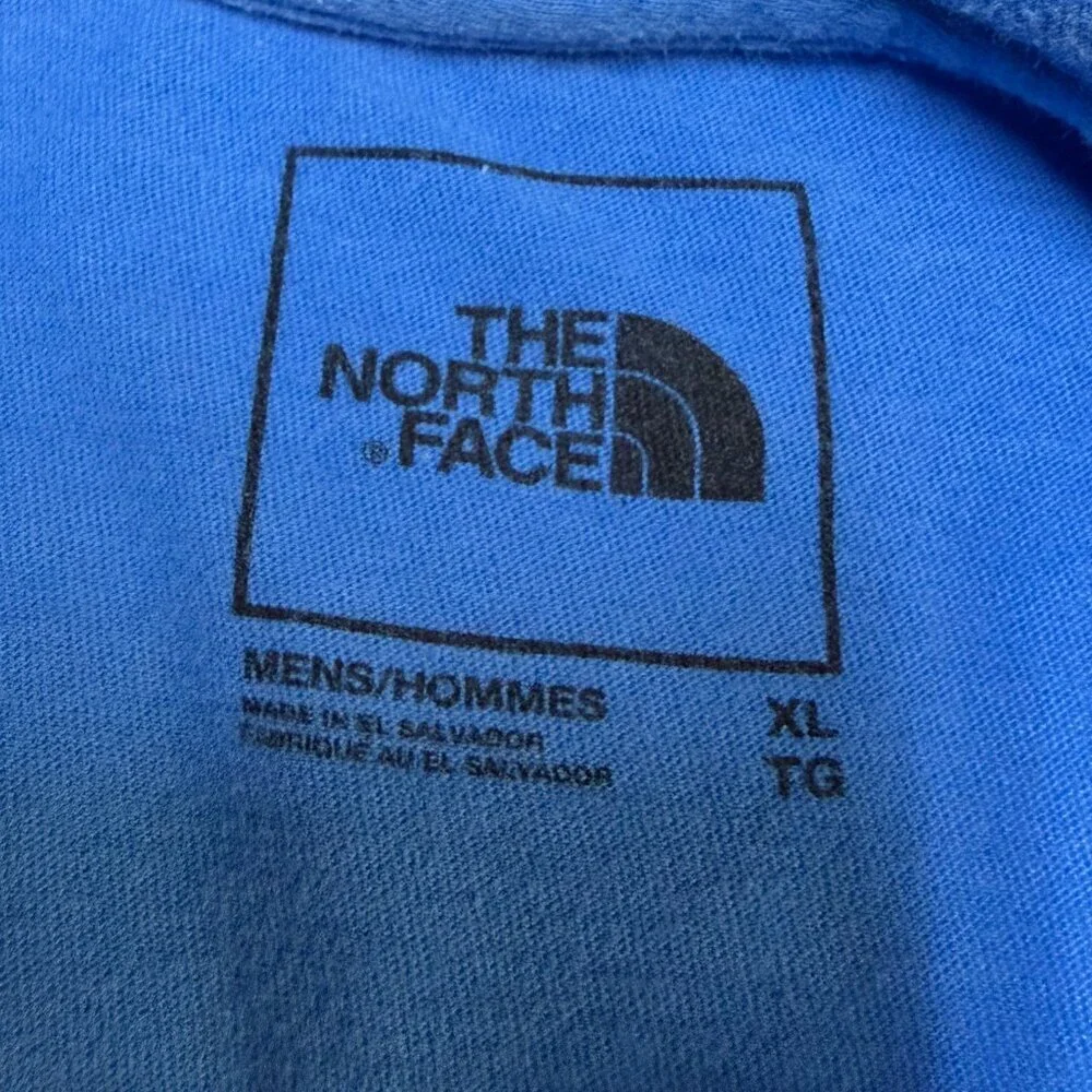 The North Face Long Sleeve Box Logo Tee‎ XL Blue GUC